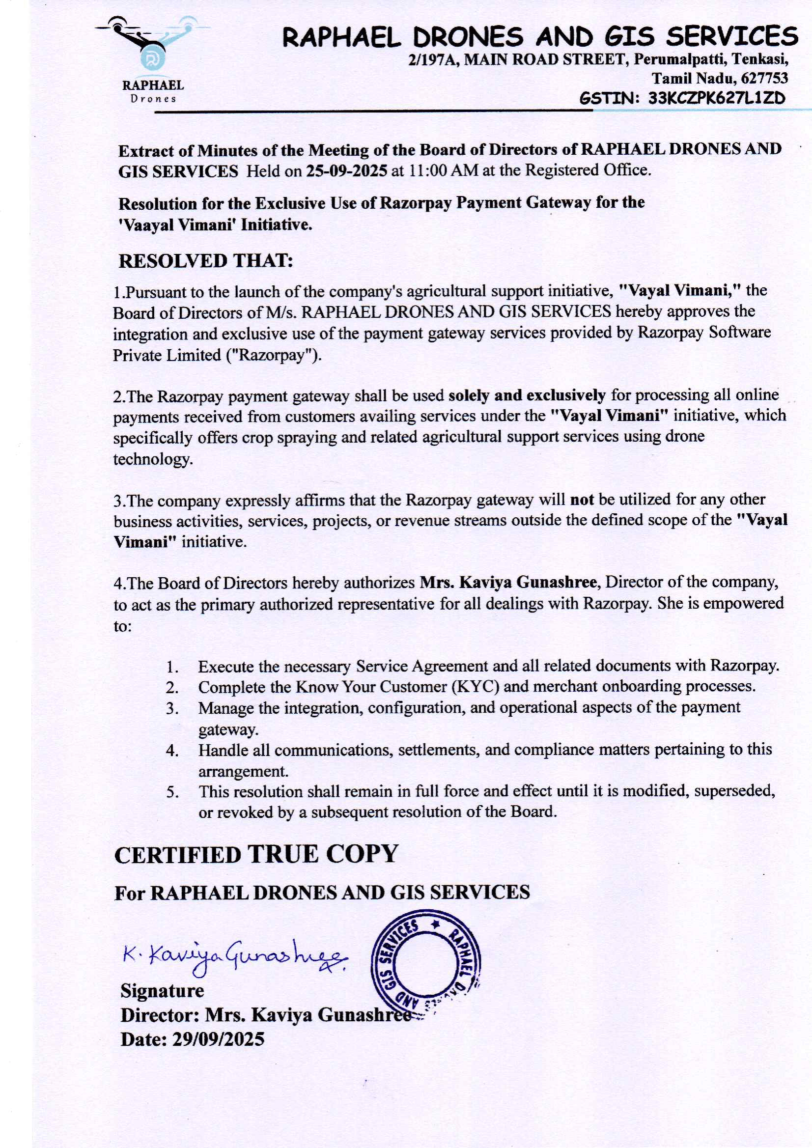 Board Resolution Document Cover